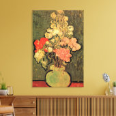 Vaas met Rose Mallows door Vincent van Gogh Canvas Afdruk (Insitu (Woonkamer))
