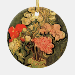 Vaas met Rose Mallows door Vincent van Gogh Keramisch Ornament