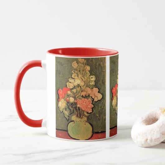 Vaas met Rose Mallows door Vincent van Gogh Mok (Met donut)