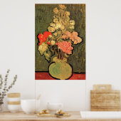 Vaas met Rose Mallows door Vincent van Gogh Poster (Keuken)