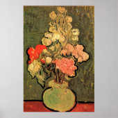 Vaas met Rose Mallows door Vincent van Gogh Poster (Voorkant)
