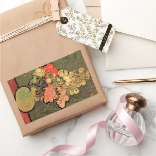 Vaas met Rose Mallows door Vincent van Gogh Rechthoekige Sticker