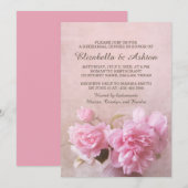 Vaas met roze rozen | Romantisch repetitiediner Kaart (Voorkant / Achterkant)