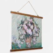 Vaas met roze rozen, Van Gogh Hangend Wandkleed (Gebogen)