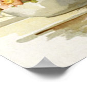 vaas met roze rozen waterverf print (Hoek)