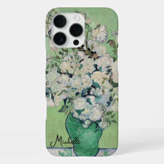 Vaas met Rozen Monogram Van Gogh iPhone Hoesje (Achterkant)