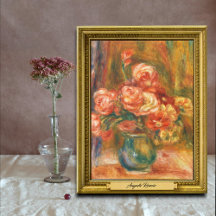 Vaas met Rozen van Auguste Renoir Art