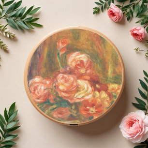 Vaas met Rozen van Auguste Renoir Art Ronde Sticker