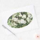 Vaas met Rozen - Van Gogh Ovale Sticker (Envelop)