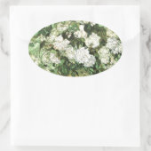 Vaas met Rozen - Van Gogh Ovale Sticker (Tas)
