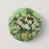 Vaas met Rozen - Van Gogh Ronde Button 5,7 Cm (Voorkant)
