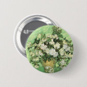 Vaas met Rozen - Van Gogh Ronde Button 5,7 Cm (Voorkant /achterkant)