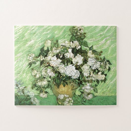 Vaas met Rozen - Van Gogh schilderende kunst  Legpuzzel (Horizontaal)