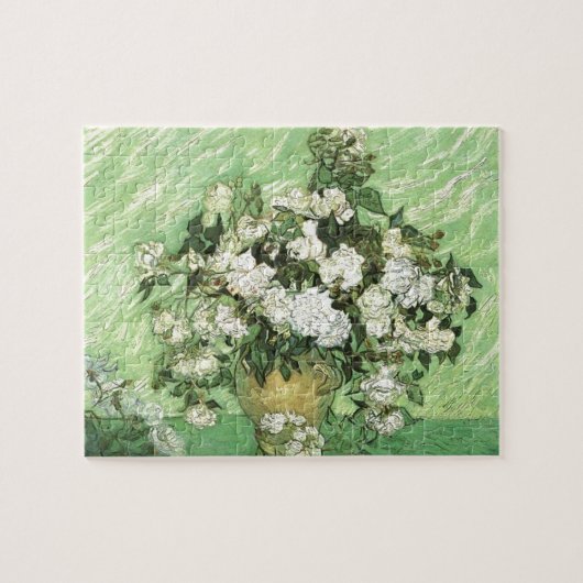Vaas met Rozen - Van Gogh schilderende kunst Legpuzzel (Horizontaal)