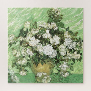 Vaas met Rozen - Van Gogh schilderende kunst  Legpuzzel