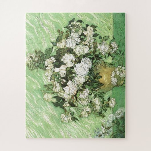 Vaas met Rozen - Van Gogh schilderende kunst  Legpuzzel (Verticaal)