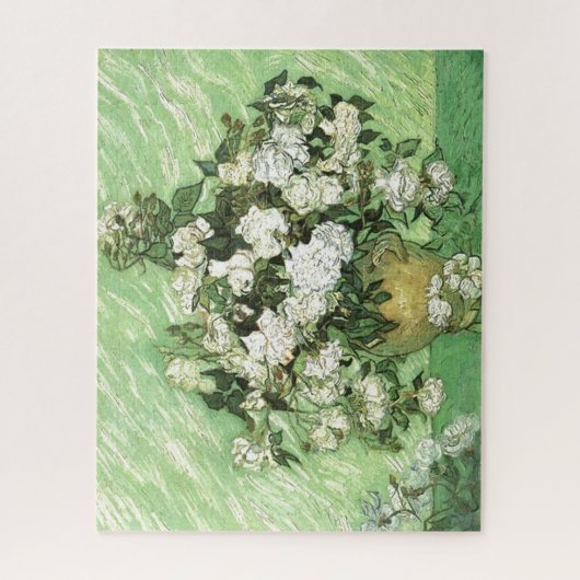 Vaas met Rozen - Van Gogh schilderende kunst  Legpuzzel (Verticaal)