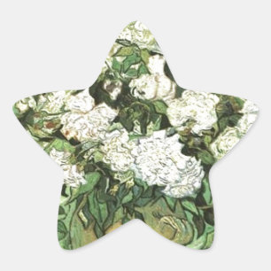 Vaas met Rozen - Van Gogh Ster Sticker