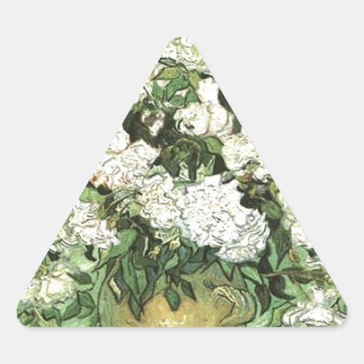 Vaas met Rozen - Van Gogh Sticker (Voorkant)