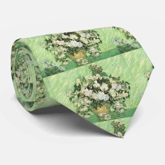 Vaas met Rozen - Van Gogh Stropdas (Opgerold)