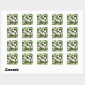 Vaas met Rozen - Van Gogh Vierkante Sticker (Vel)