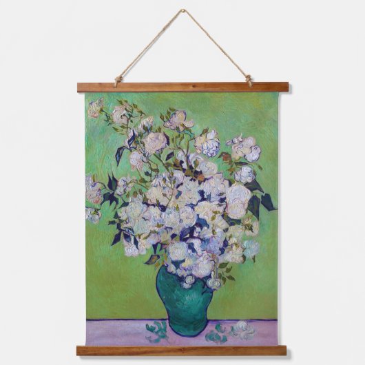 Vaas met Rozen, Vincent van Gogh Hangend Wandkleed (Voorkant)