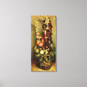 Vaas met stokrozen door Vincent van Gogh Canvas Afdruk (Voorkant)