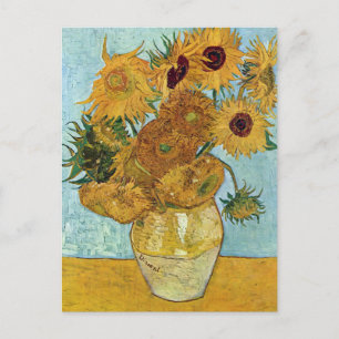 Vaas met twaalf zonnebloemen door Van Gogh Briefkaart