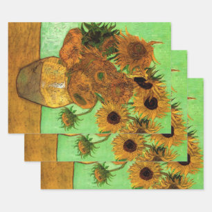 Vaas met twaalf zonnebloemen door Vincent van Gogh Inpakpapier Vel