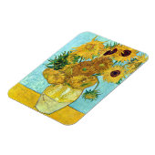 Vaas met twaalf zonnebloemen door Vincent van Gogh Magneet (Linkerzijde)