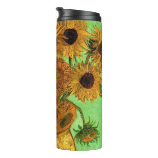 Vaas met twaalf zonnebloemen door Vincent van Gogh Thermosbeker