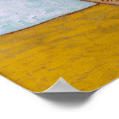 Vaas met twaalf zonnebloemen poster (Hoek)