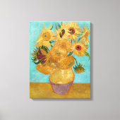 Vaas met twaalf zonnebloemen | Van Gogh | Canvas Afdruk (Voorkant)