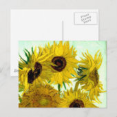 Vaas met twaalf zonnebloemen, Van Gogh Fine Art Briefkaart (Voorkant / Achterkant)