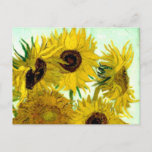 Vaas met twaalf zonnebloemen, Van Gogh Fine Art Briefkaart<br><div class="desc">Nog steeds leven: Vase met twaalf zonnebloemen, Vincent van Gogh. Arles, augustus 1888. Vase met twaalf zonnebloemen is de derde versie van de tweede zonnebloemen van Vincent van Gogh, die in augustus 1888 in Arles is geschilderd. De achtergrond is blauw-groen en de bloemen lijken veel geel dan in de twee...</div>