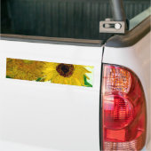 Vaas met twaalf zonnebloemen, Van Gogh Fine Art Bumpersticker (Op Truck)