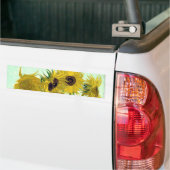 Vaas met twaalf zonnebloemen Van Gogh Fine Art Bumpersticker (Op Truck)