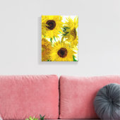 Vaas met twaalf zonnebloemen, Van Gogh Fine Art Canvas Afdruk (Insitu (Woonkamer))