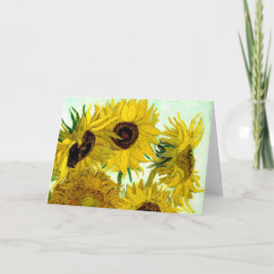 Vaas met Twaalf Zonnebloemen, Van Gogh Fine Art. Kaart