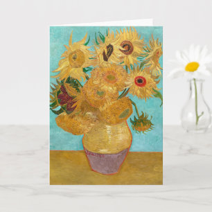 Vaas met twaalf zonnebloemen Van Gogh Kaart