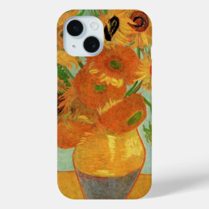 Vaas met twaalf zonnebloemen van Vincent van Gogh iPhone 15 Case