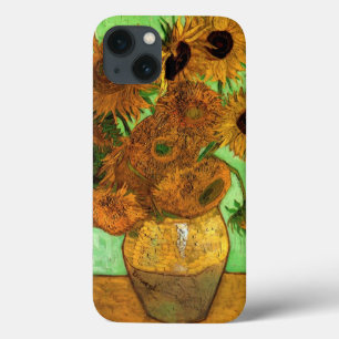 Vaas met twaalf zonnebloemen van Vincent van Gogh iPhone 13 Hoesje