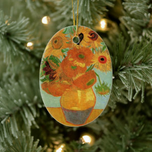 Vaas met twaalf zonnebloemen van Vincent van Gogh Keramisch Ornament