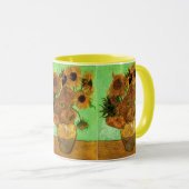 Vaas met twaalf zonnebloemen van Vincent van Gogh Mok (Voorkant rechts)