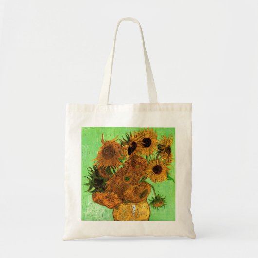 Vaas met twaalf zonnebloemen van Vincent van Gogh Tote Bag (Voorkant)