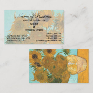 Vaas met twaalf zonnebloemen van Vincent van Gogh Visitekaartje