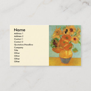 Vaas met twaalf zonnebloemen van Vincent van Gogh Visitekaartje