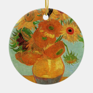 Vaas met twaalf zonnebloemen, Vincent van Gogh. Keramisch Ornament