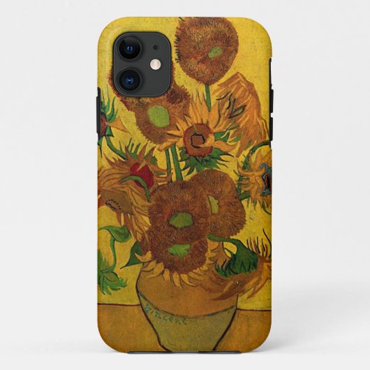 Vaas met vijftien zonnebloemen Case-Mate iPhone case (Achterkant)