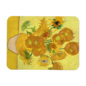 Vaas met vijftien zonnebloemen door Vincent Van Go Magneet (Horizontaal)